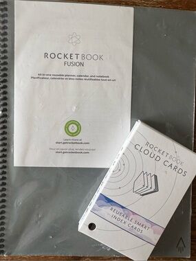 Rocketbook Fusion Reusable Notebook, Rocketbook Cloud Cards & Pens